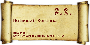 Helmeczi Korinna névjegykártya